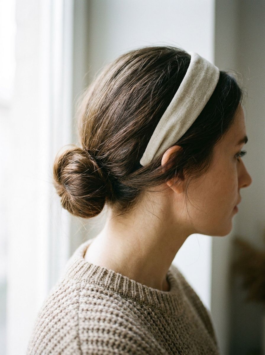 Low Bun mit Haarband - Frisuren mit Haarband